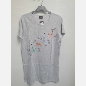 Natkjole 100% bomuld med katte