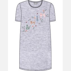 Natkjole 100% bomuld med katte