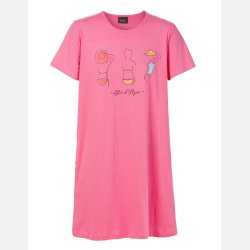 Natkjole 100% bomuld med kort rme