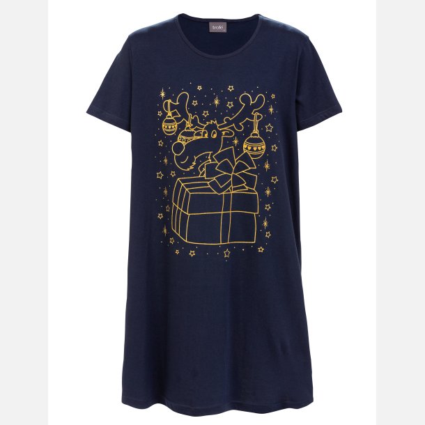 Natkjole 100% bomuld med julemotiv