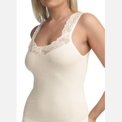 Undertrje/top med blonder og brede stropper